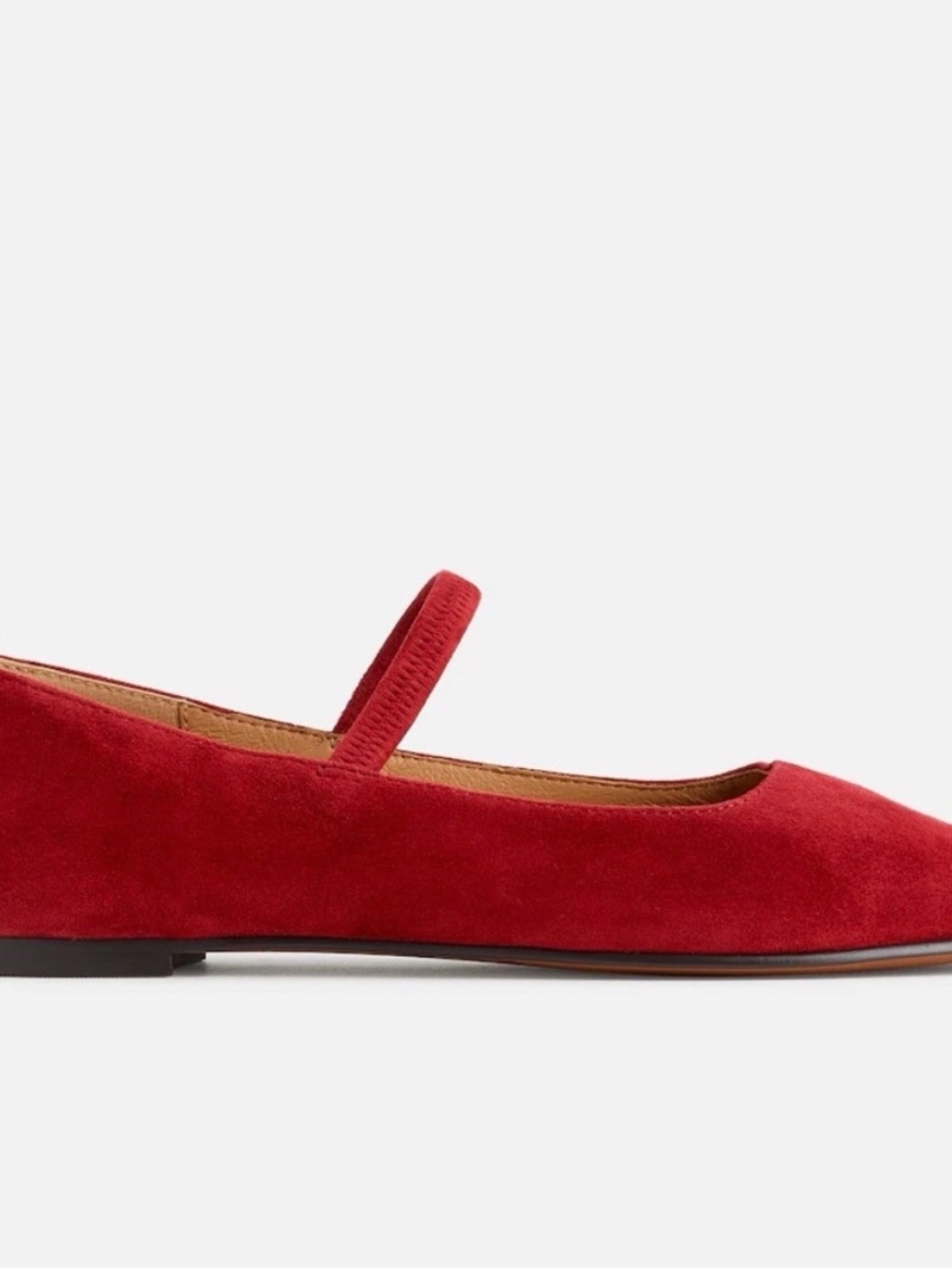 NWT Madewell Greta Suede Ballet Flats
Ballerina Ruby Port Red Burgundy Leather - Picture 3 of 11